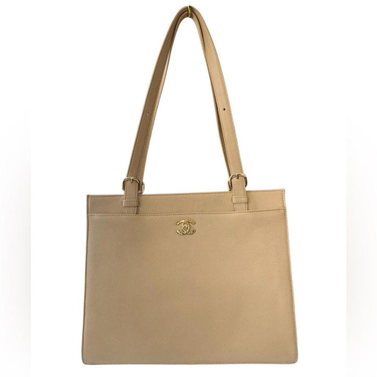 Chanel *RARE* Beige Cavier Leather Tote