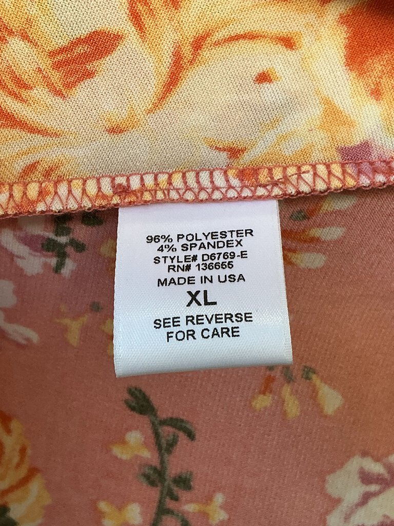 West K Pink and Orange Flower L/S Dress