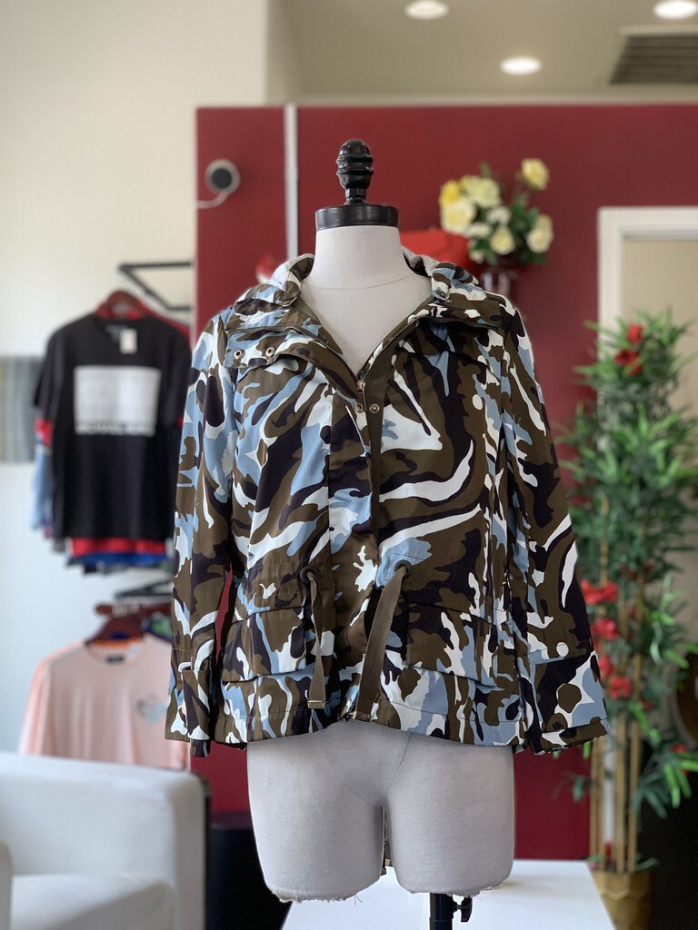Moncler Camo Print Rain Jacket