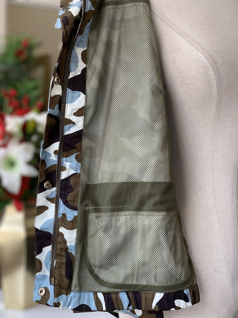 Moncler Camo Print Rain Jacket