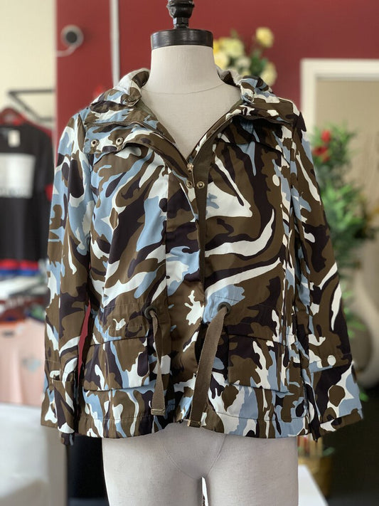 Moncler Camo Print Rain Jacket