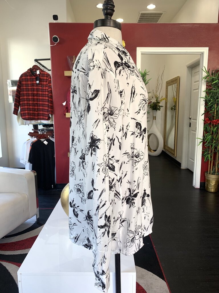 The Kooples B/W Floral Print L/S Top *orid retail $215*