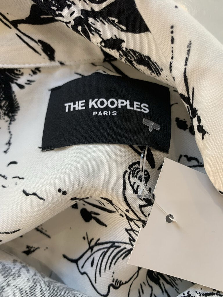 The Kooples B/W Floral Print L/S Top *orid retail $215*