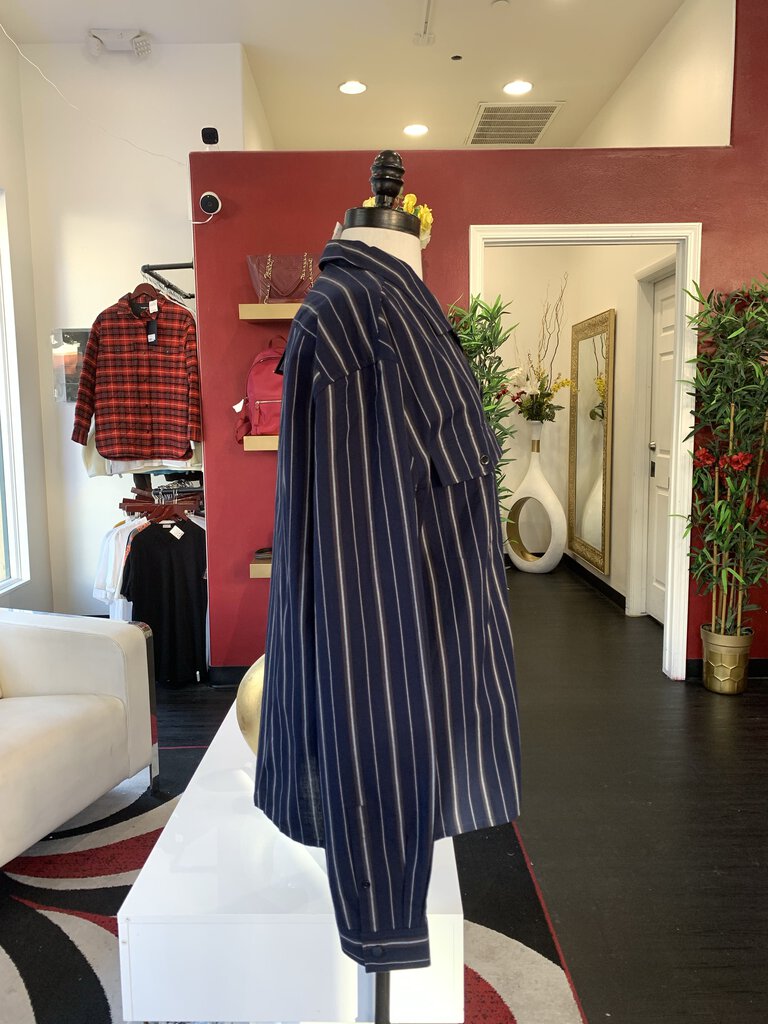 The Kooples Blue/Brown Pinstripe L/S Button Down
