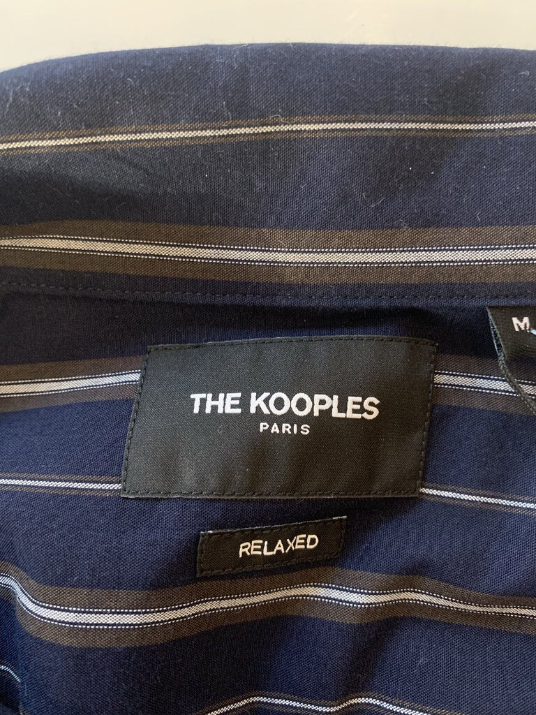 The Kooples Blue/Brown Pinstripe L/S Button Down