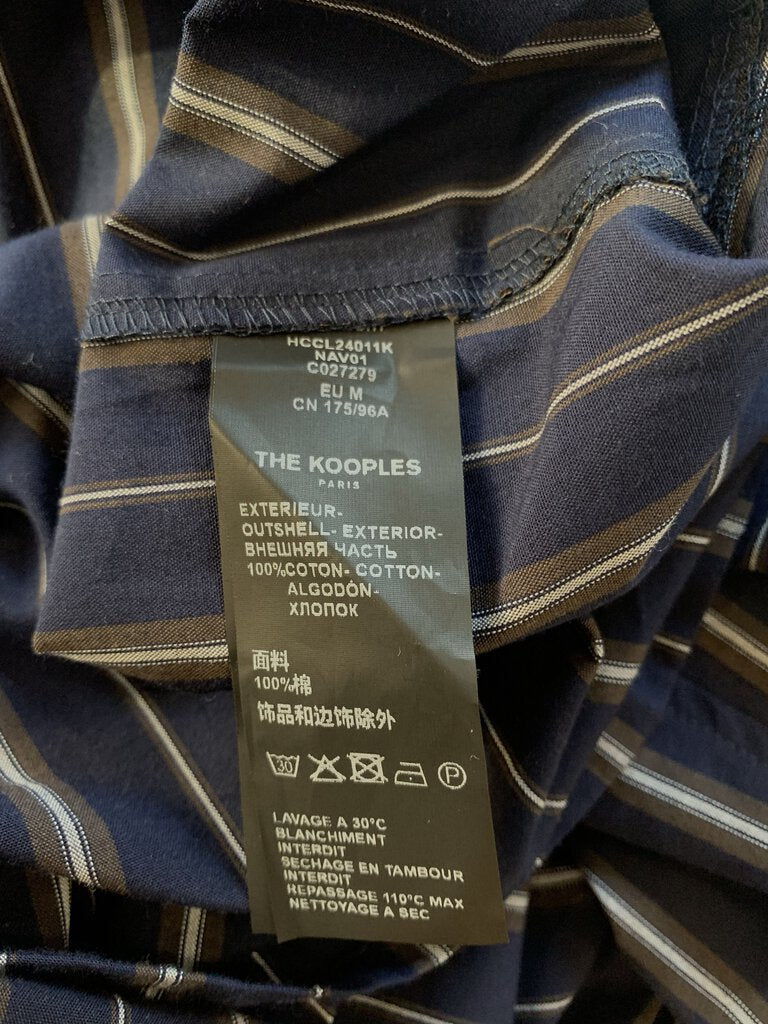 The Kooples Blue/Brown Pinstripe L/S Button Down