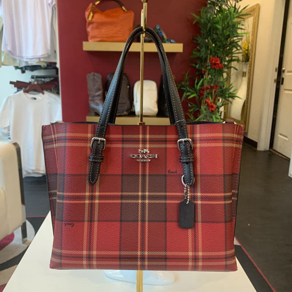 Mollie Tote 25 With Tartan shops Plaid Print