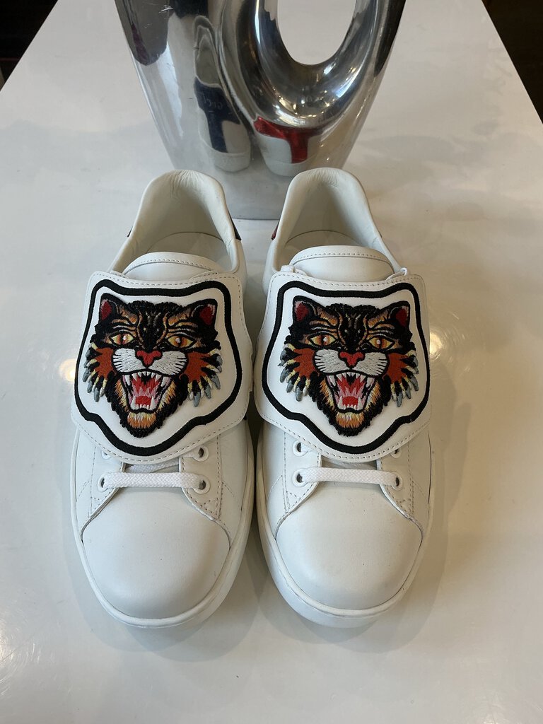 Gucci White Ace Low Top TIGER Sneakers