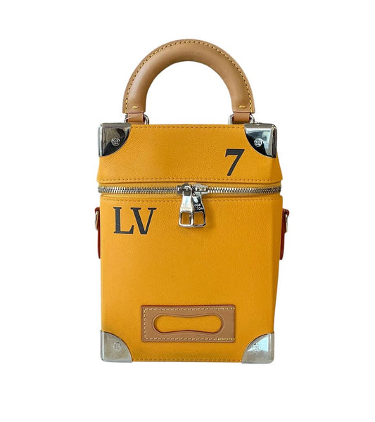 Louis Vuitton Vertical Yellow Box Trunk Handbag