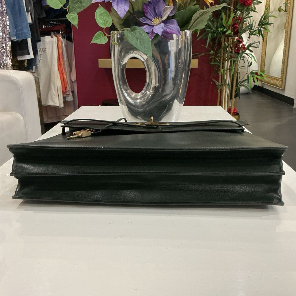 Hermes Vintage 38 Dark Green Kelly Bag