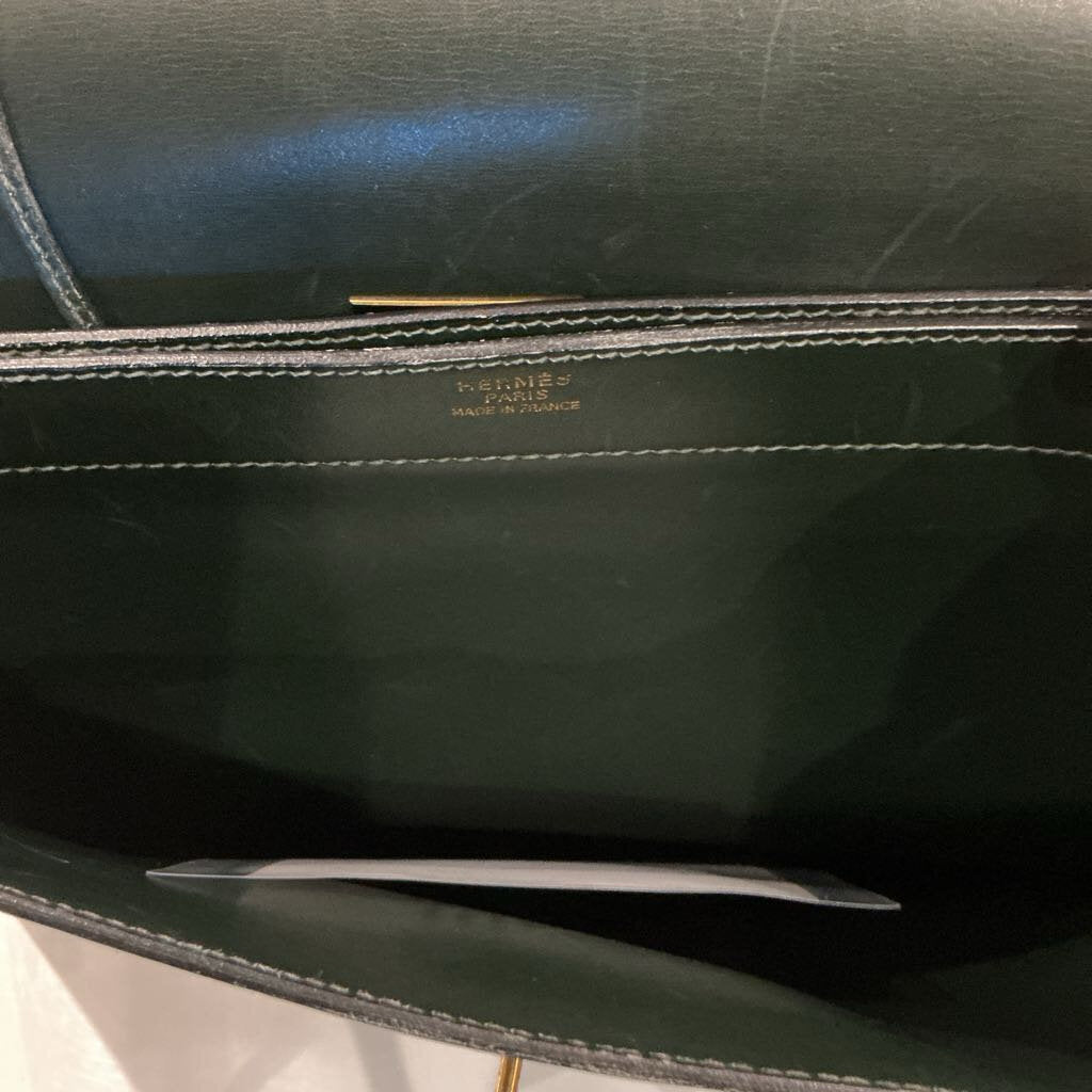 Hermes Vintage 38 Dark Green Kelly Bag