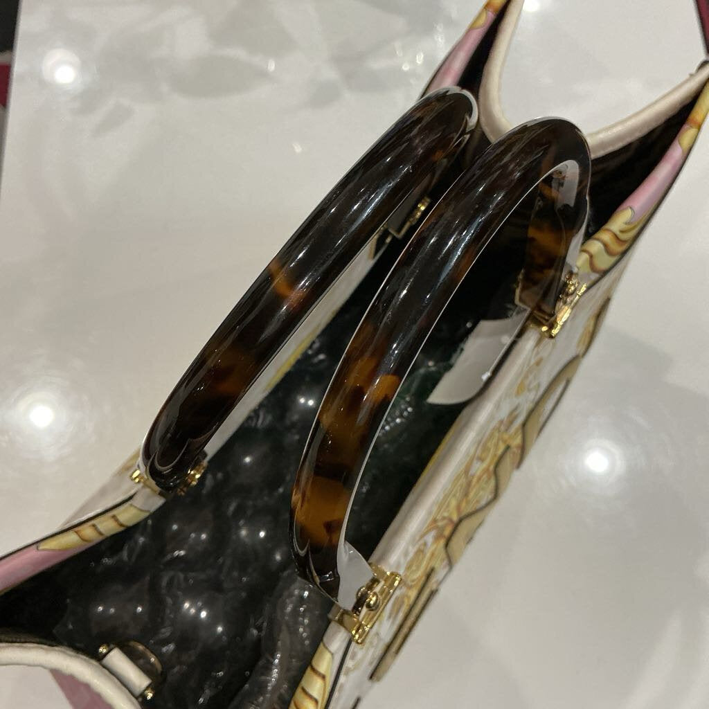 FENDACE White Gold Pink SUBSHINE Leather Tote