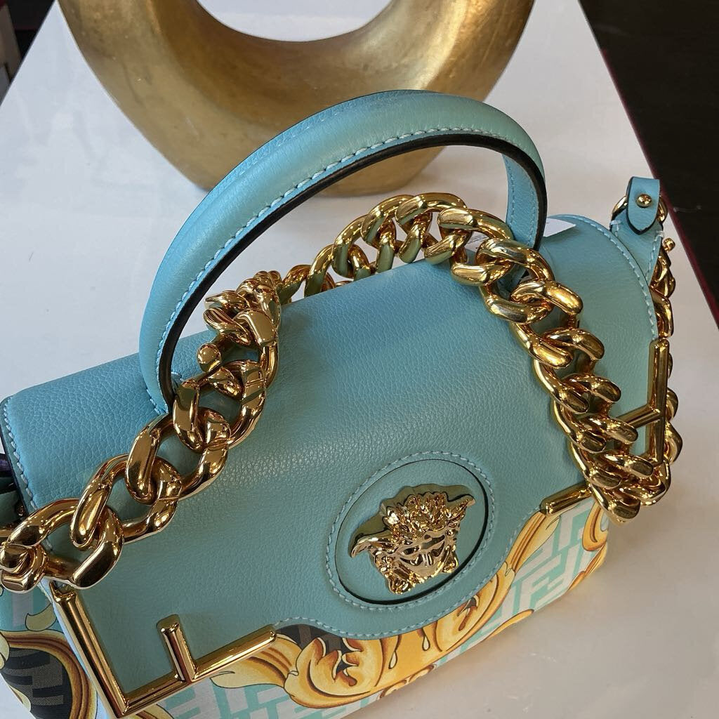 Fendi X Versace Light Blue Handbag