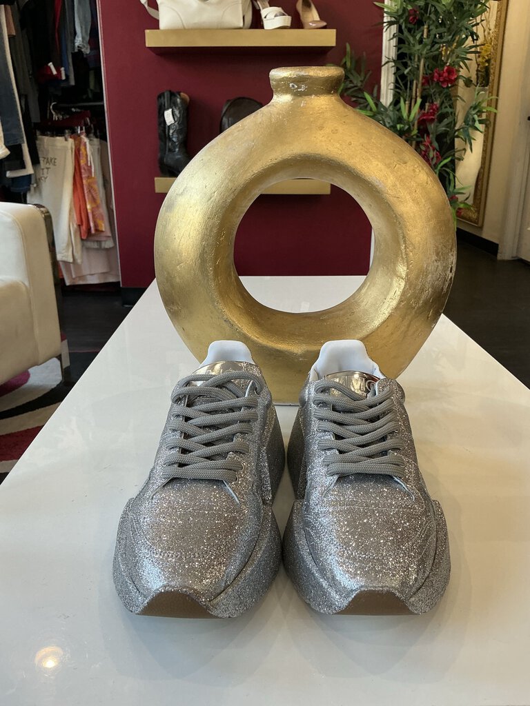 Maison Margiela Silver Glitter Sneakers
