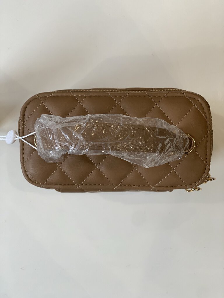 Valentino Orlandi Coffee Quilted Vanity Crossbody