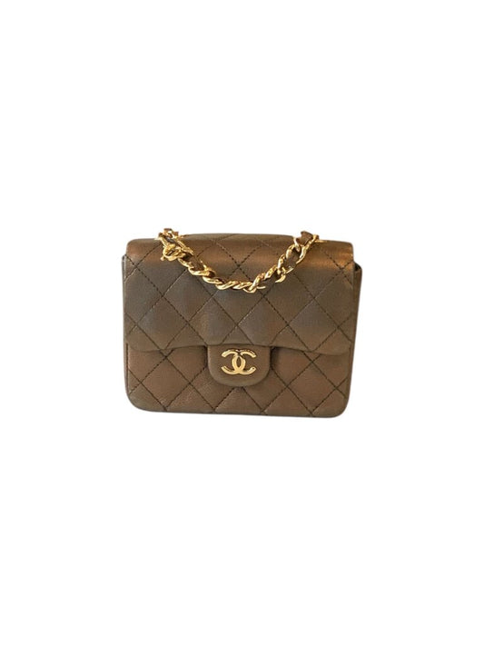 Chanel Bronze Metallic Mini Bag Charm