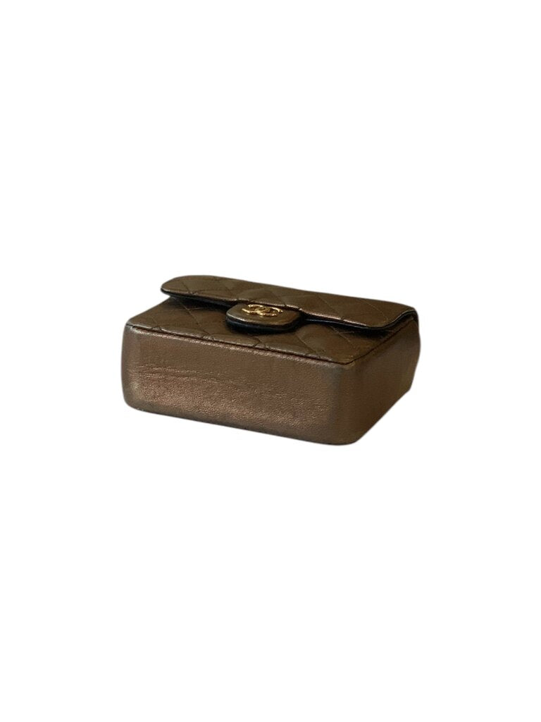 Chanel Bronze Metallic Mini Bag Charm
