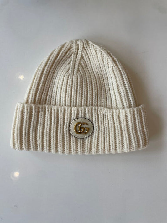 Gucci Cream GG Beanie