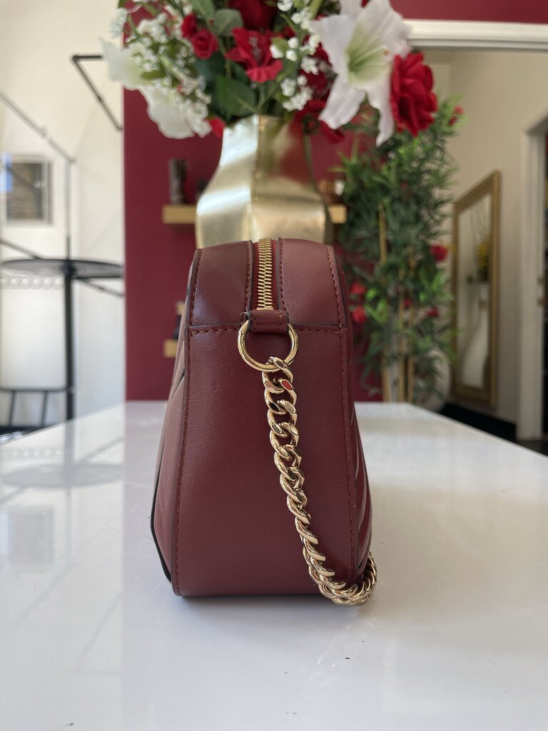 Stella McCartney Burgundy Leather Star Shoulder Bag