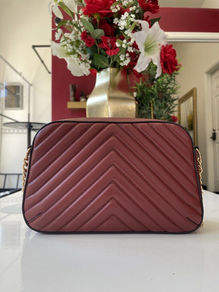 Stella McCartney Burgundy Leather Star Shoulder Bag