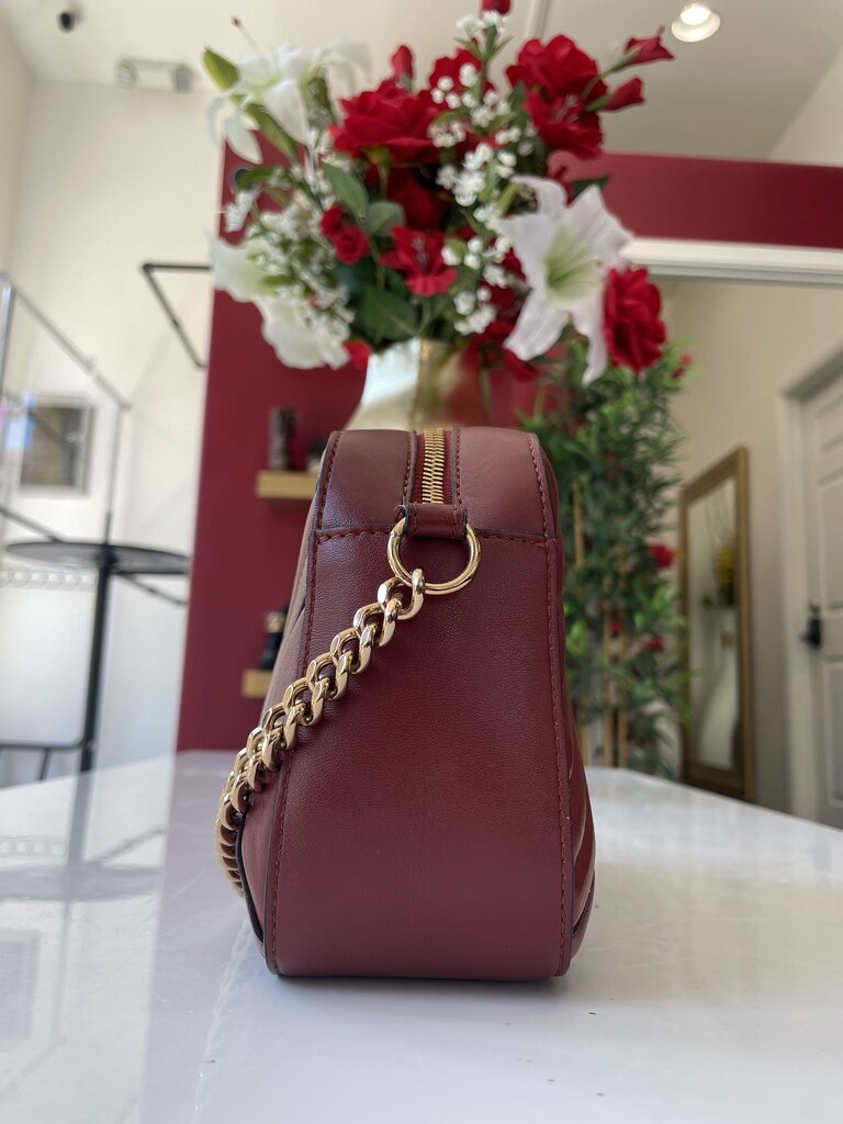 Stella McCartney Burgundy Leather Star Shoulder Bag