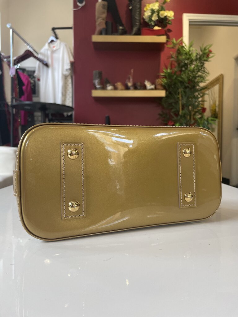 Louis Vuitton Gold Alma BB Vernis