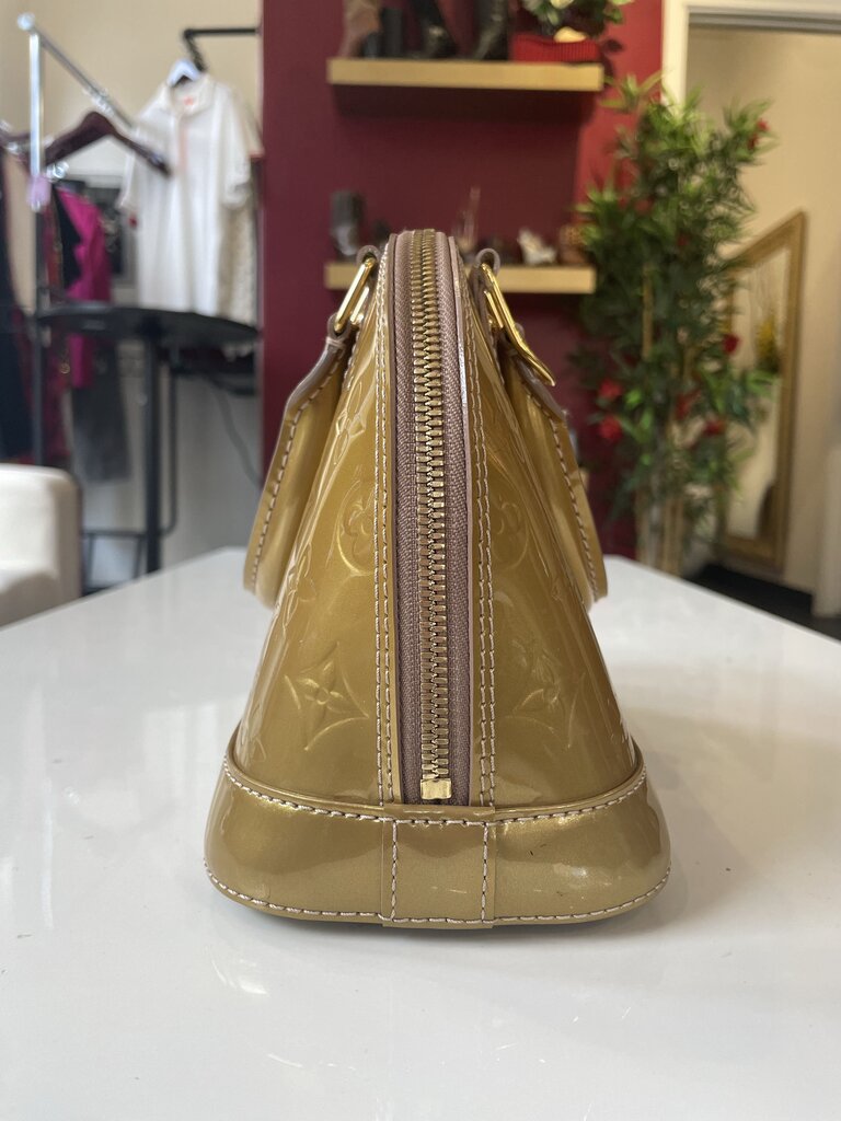 Louis Vuitton Gold Alma BB Vernis