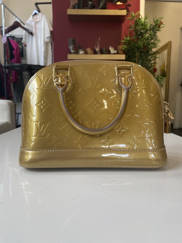 Louis Vuitton Gold Alma BB Vernis