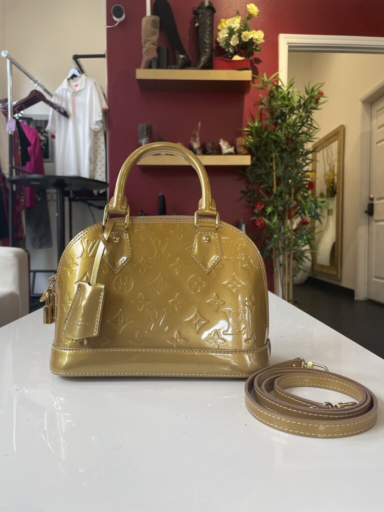 Louis Vuitton Gold Alma BB Vernis