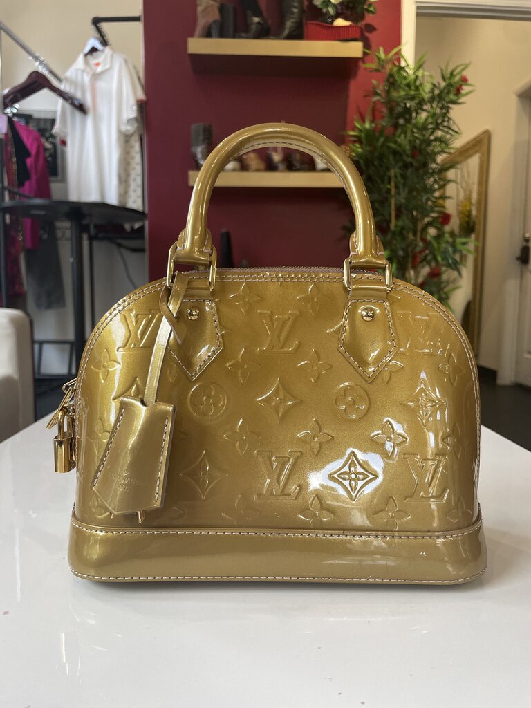 Louis Vuitton Gold Alma BB Vernis