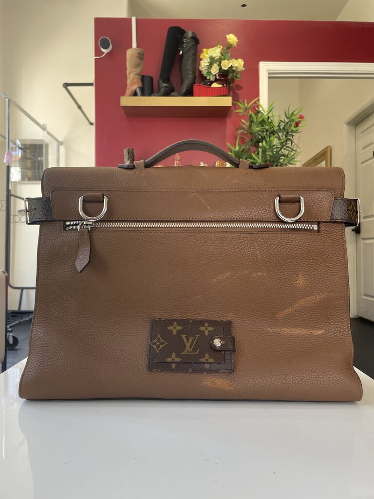 Louis Vuitton Brown Leather Monogram Briefcase