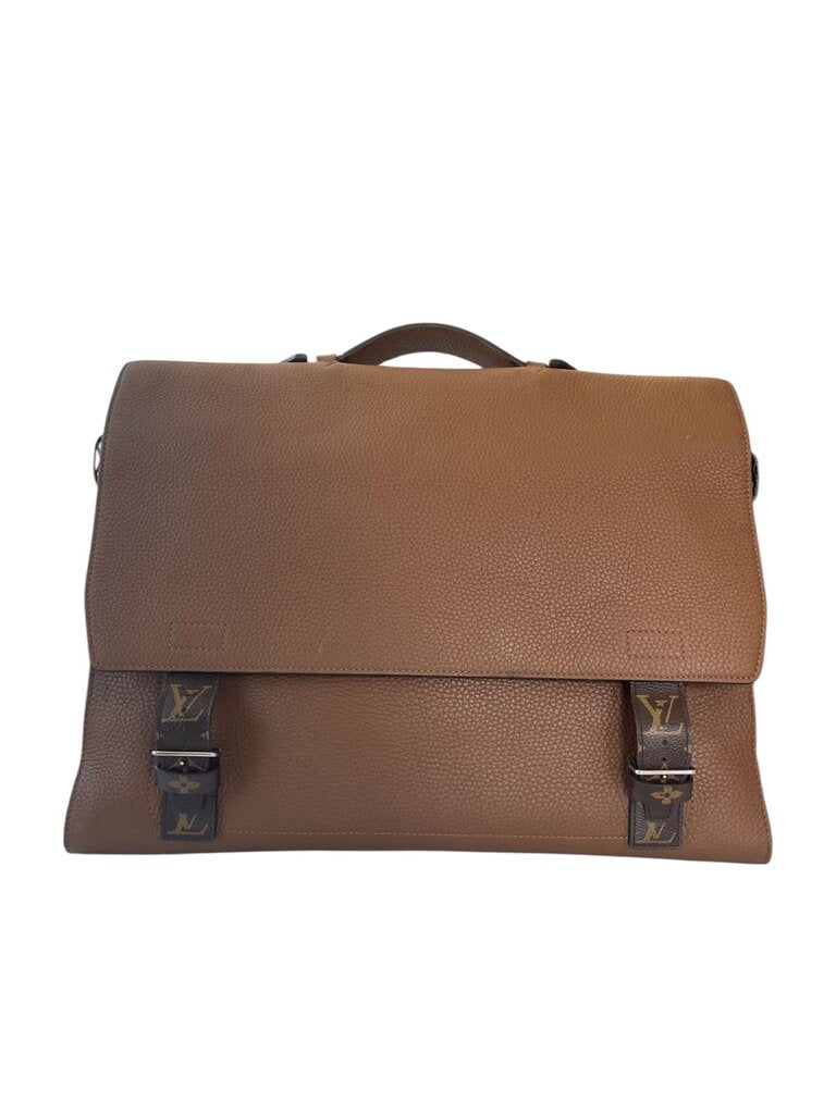 Louis Vuitton Brown Leather Monogram Briefcase