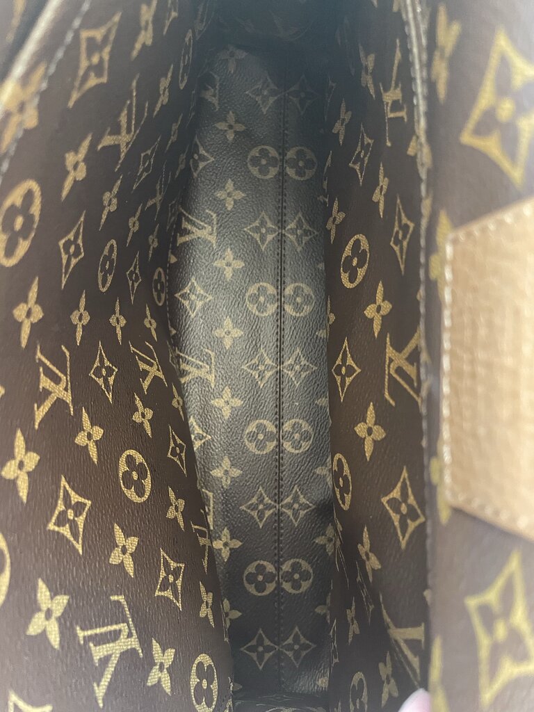 Louis Vuitton Brown Leather Monogram Briefcase