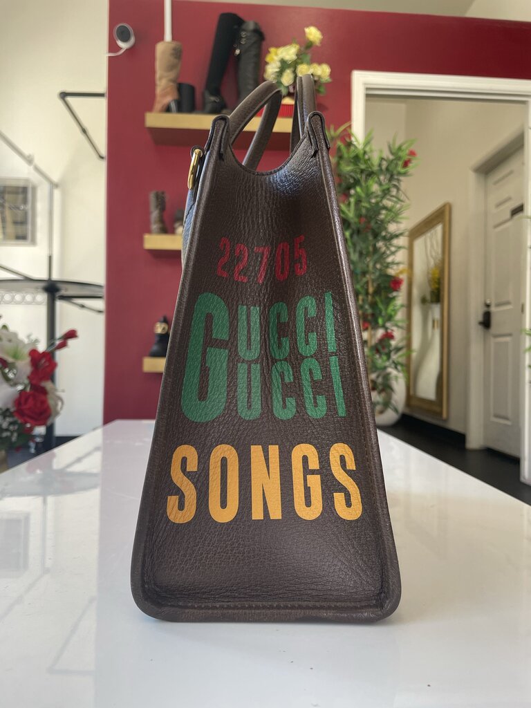 Gucci Brown Calfskin Leather 100 Tote Bag