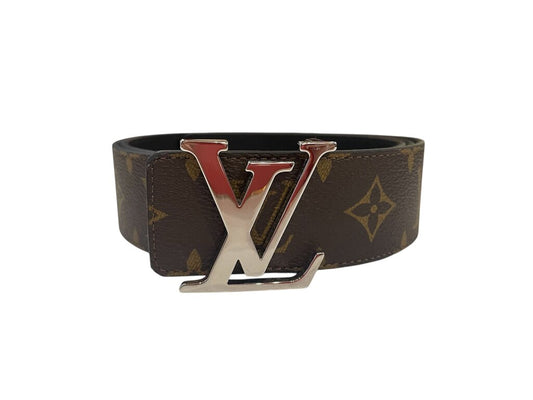 Louis Vuitton Silver LV/Brown Mono Belt