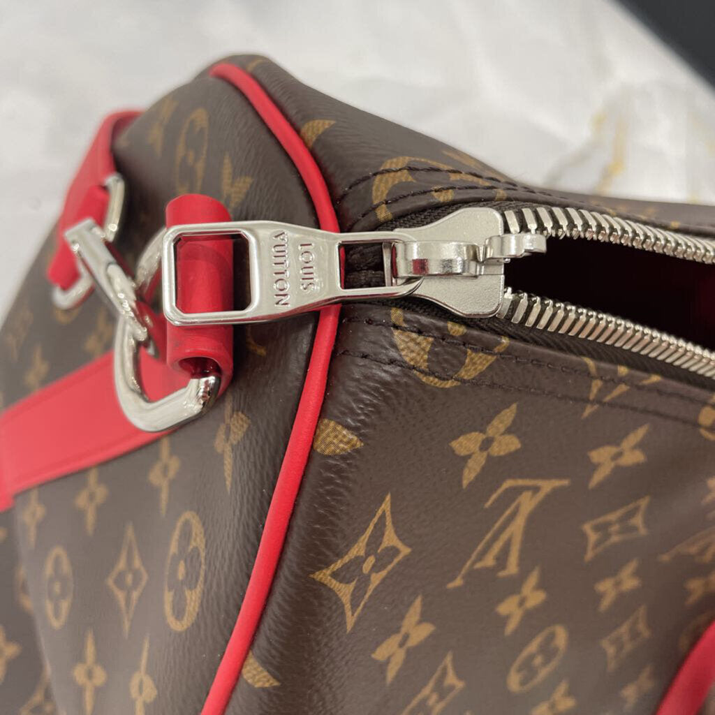 Louis Vuitton Red / Monogram Keepall 50 *orig retail $2860*