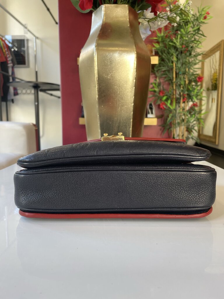 Louis Vuitton Navy Pochette Metis Monogram Empreinte Handbag