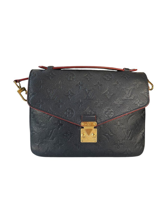 Louis Vuitton Navy Pochette Metis Monogram Empreinte Handbag