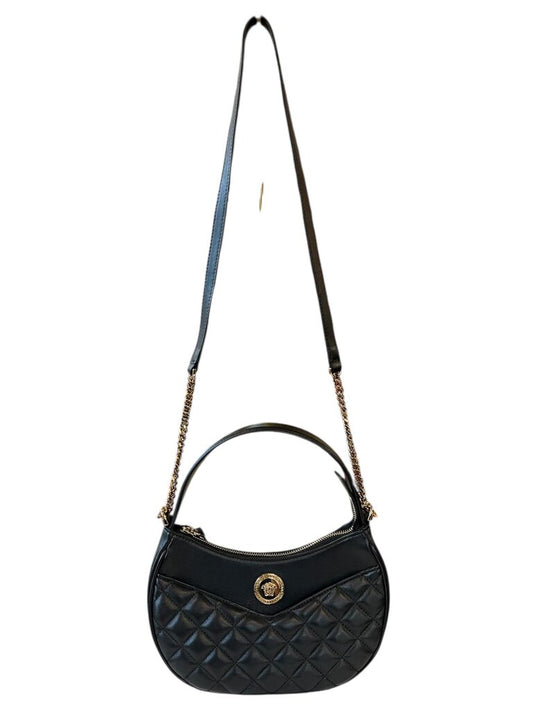 Versace Black Leather Top Handle Bag