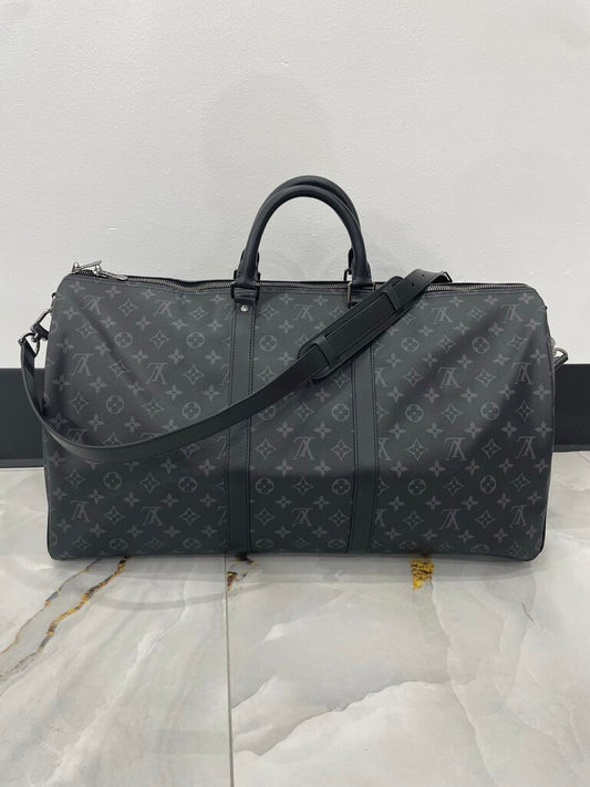 Louis Vuitton Eclipse Canvas / Monogram Keepall 50 *orig retail $2860*