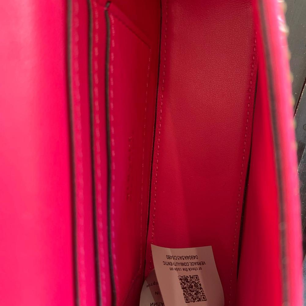 Versace Pink and Gold Virtus Crystal Embellished Shoulder Bag