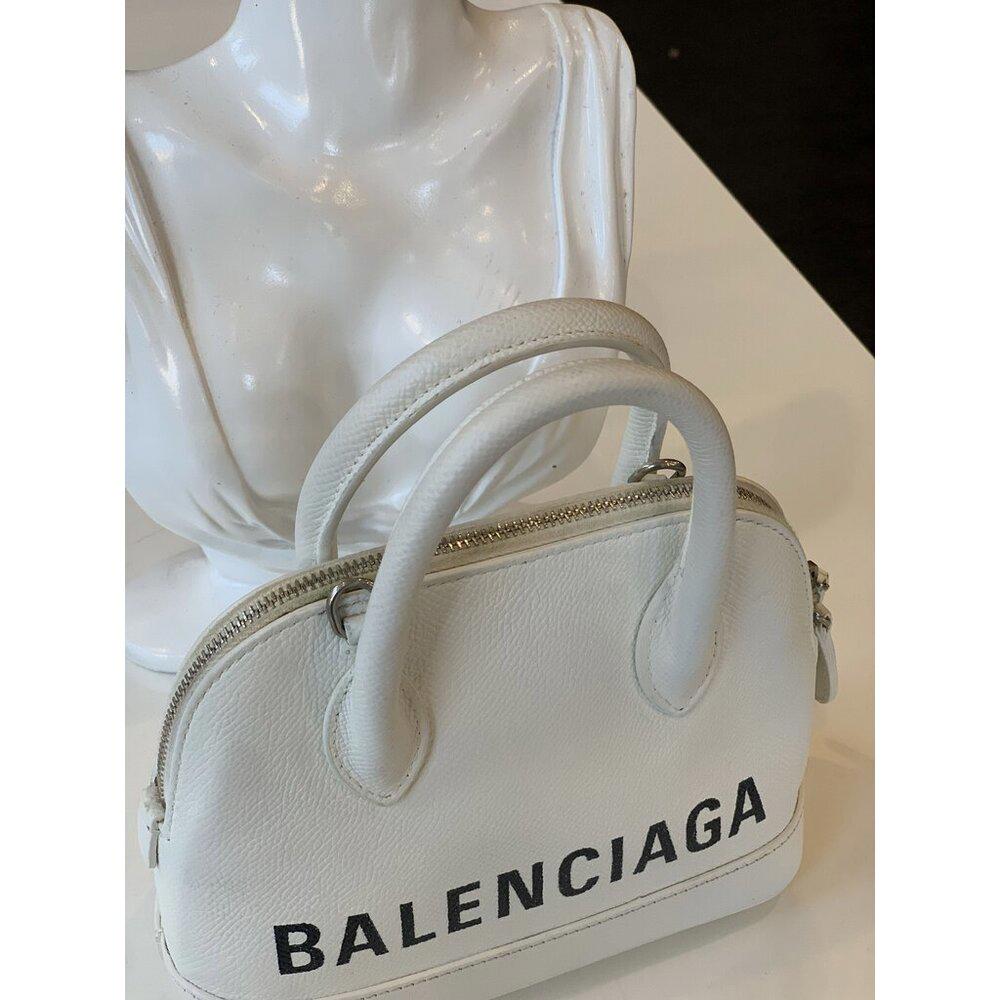 Balenciaga White Small Ville Tote