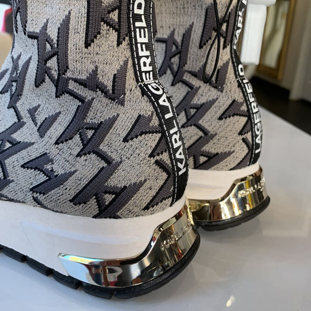 Karl Lagerfeld Grey Black White Sneakers *est retail $250*