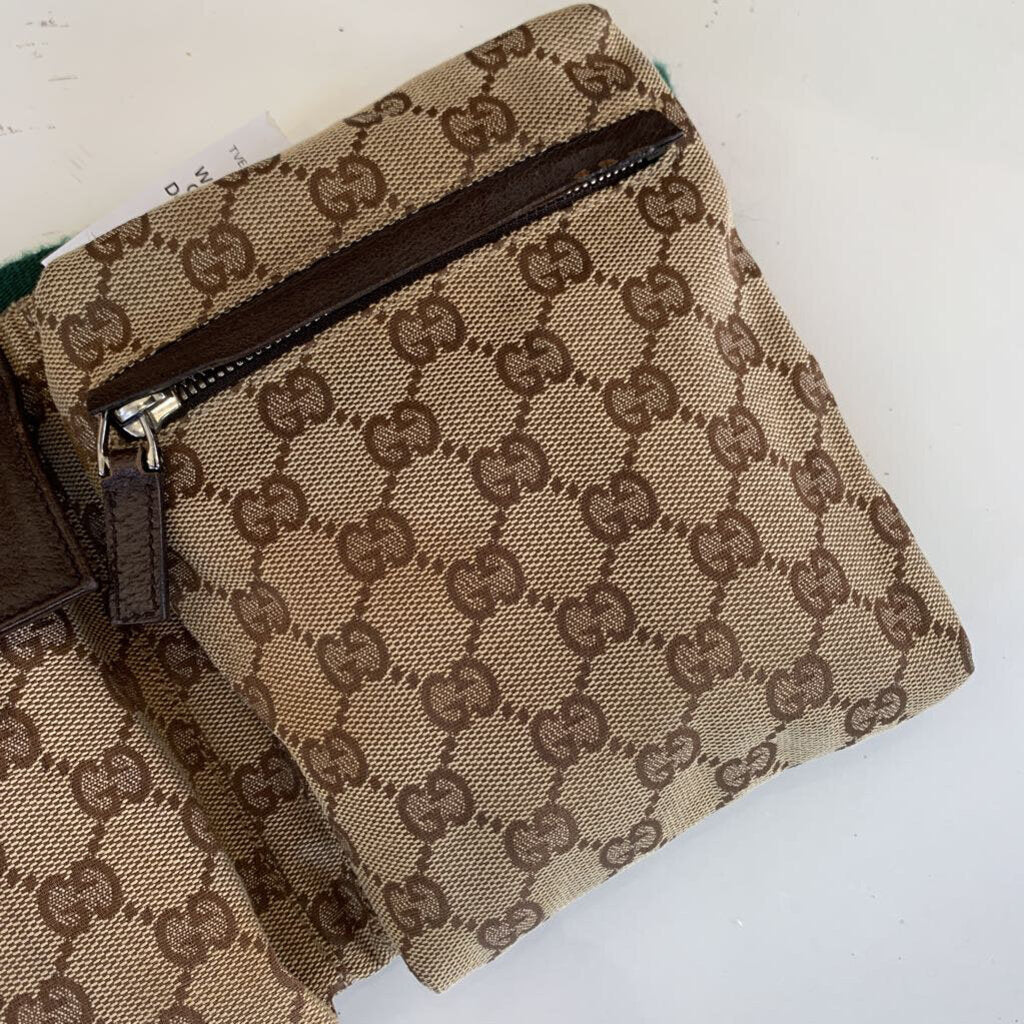 Gucci Monogram Double Canvas Belt Bag