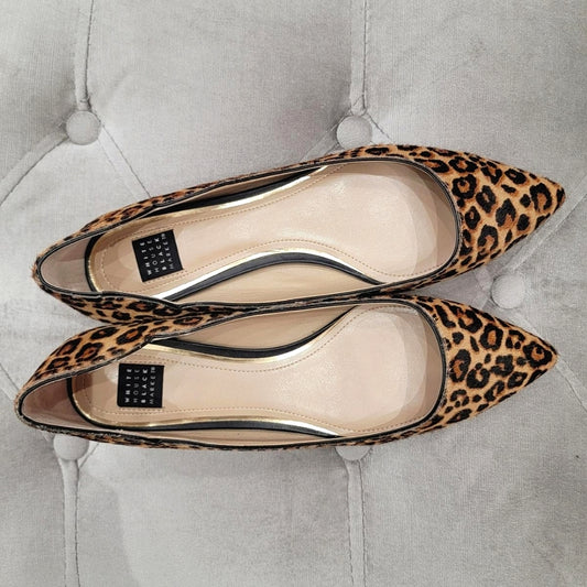 WHITE HOUSE BLACK MARKET Animal print flats