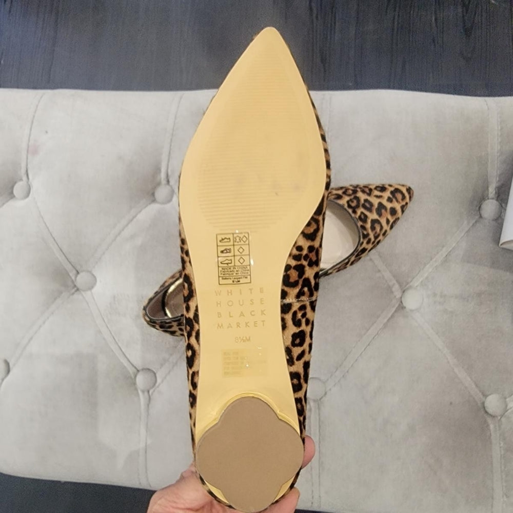 WHITE HOUSE BLACK MARKET Animal print flats