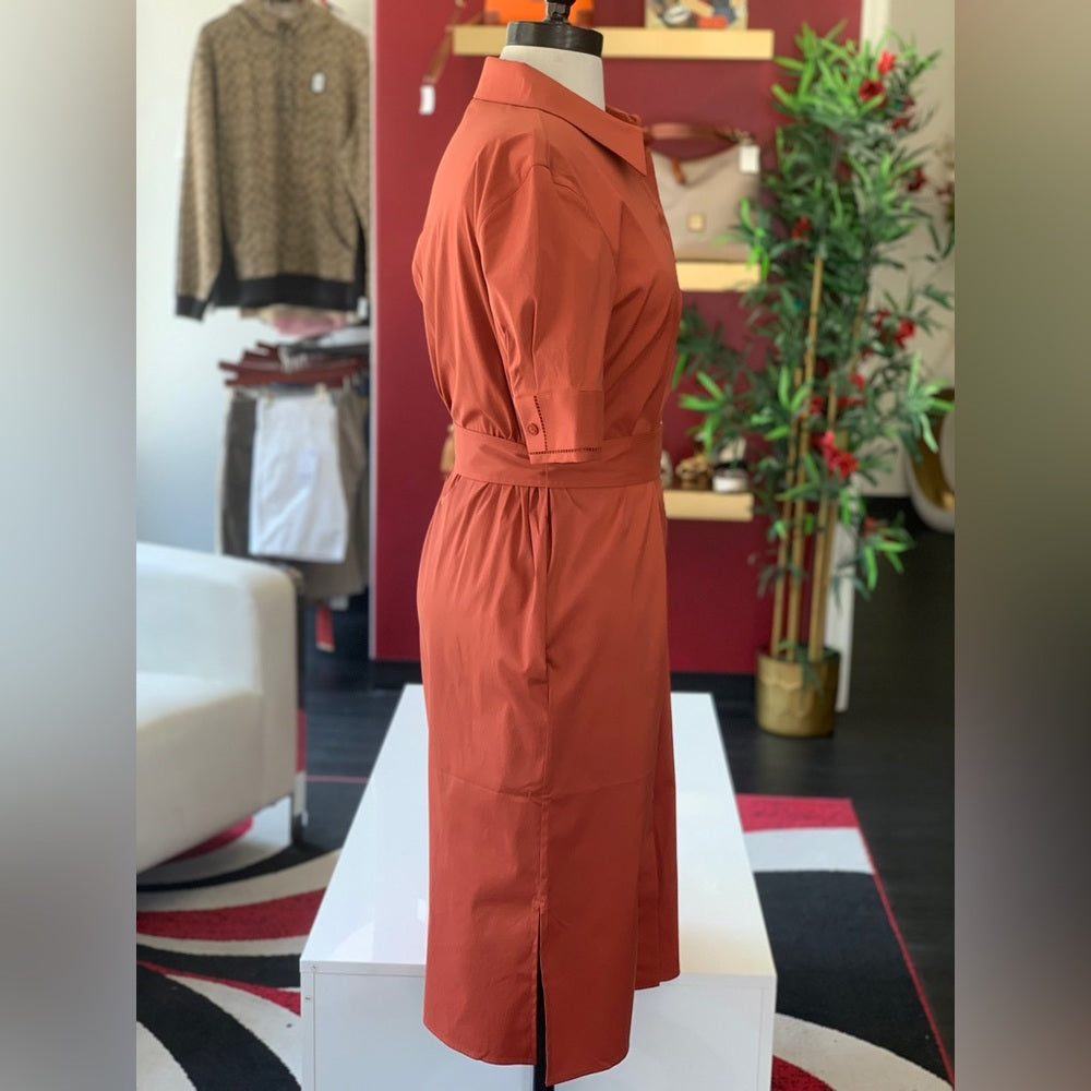 Lafayette 148 Button Up Dress w/ Belt