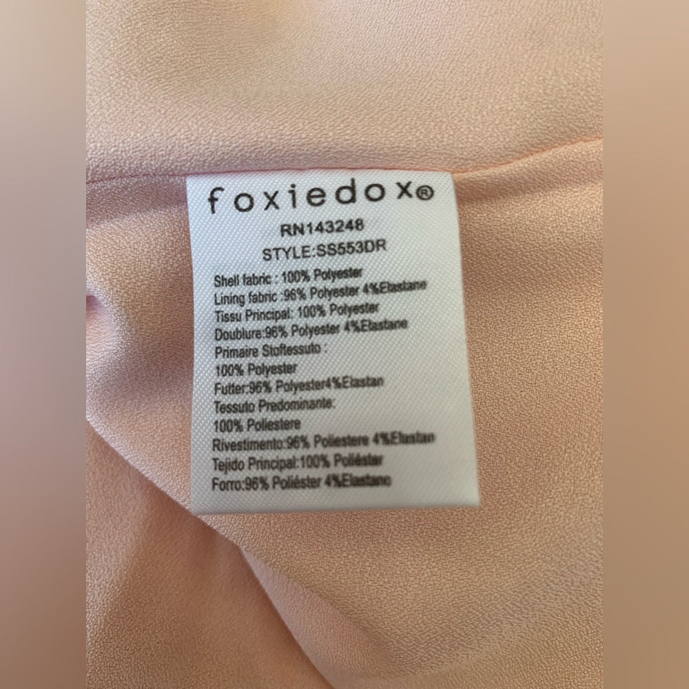 Foxiedox Pink White Embroided Off Shoulder Dress