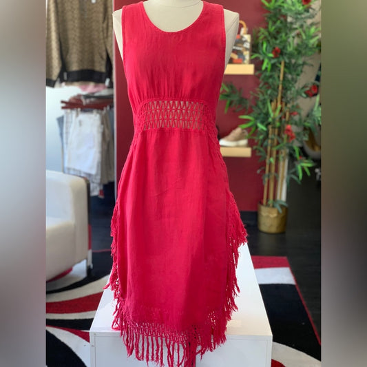 Sunday Made In France Pink Fringe Dress