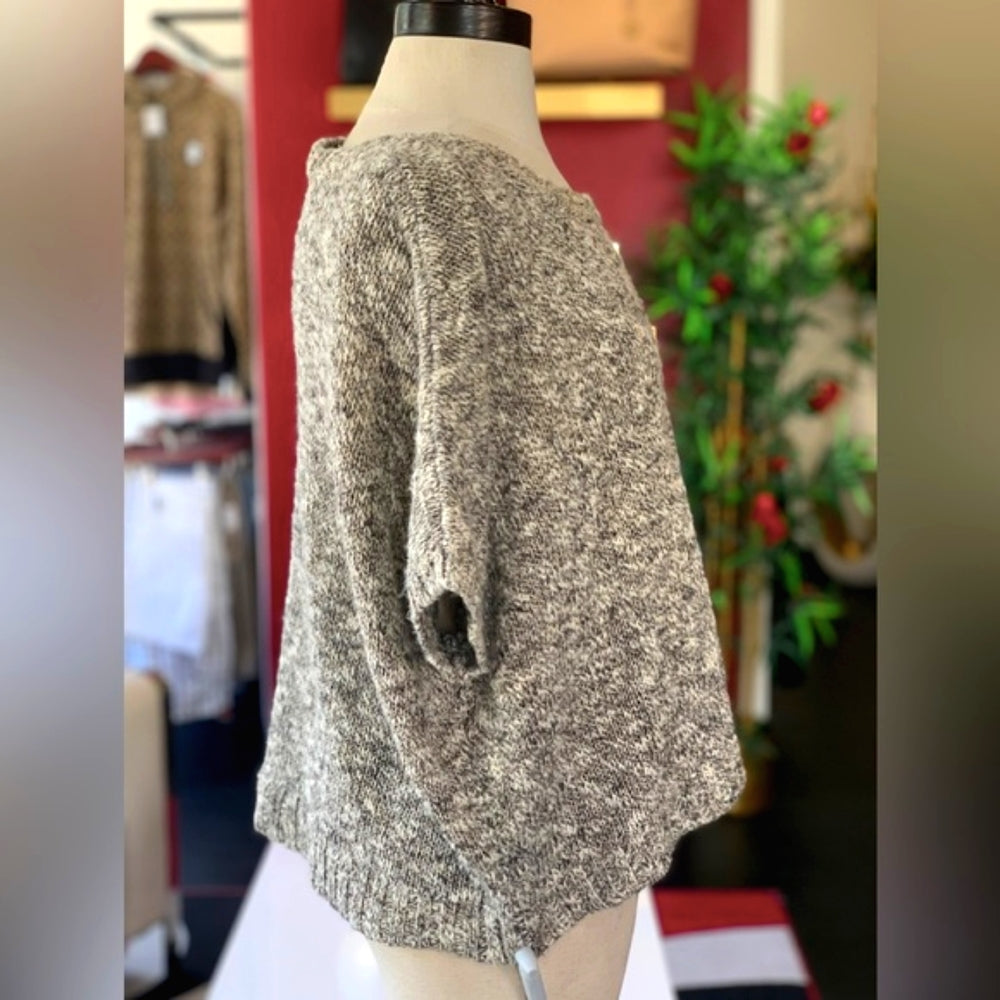 Vince Grey White Pullover Sweater